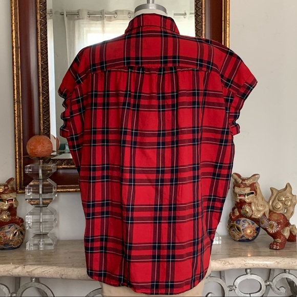 MADEWELL Mira Short Sleeve Button Down Top Plaid - Picture 7 of 12